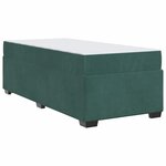 vidaXL Cadre de lit avec matelas Vert foncé 100 x 200 cm Velours