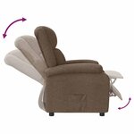 vidaXL Fauteuil inclinable Marron Tissu