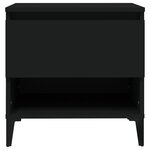 vidaXL Table d'appoint Noir 50x46x50 cm Bois d’ingénierie