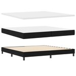 vidaXL Lit à ressorts avec matelas Noir 200x200 cm Tissu
