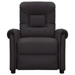 vidaXL Fauteuil de massage Noir Similicuir