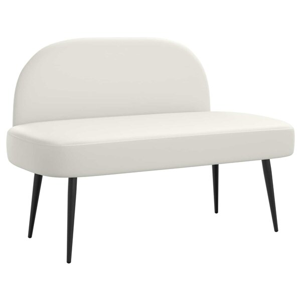 vidaXL Banc rembourré avec dossier Blanc 110 x 60 x 76 cm Simili cuir