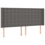 vidaXL Sommier à lattes de lit matelas LED Gris 160x200 cm Similicuir