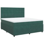 vidaXL Sommier à lattes de lit et matelas Vert foncé 180x200cm Velours