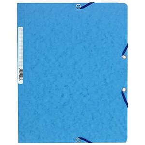 Chemise à élastiques sans Rabats carton 400g 24x32 cm Turquoise EXACOMPTA