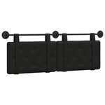 vidaXL Tête de lit suspendue Noir Simili cuir