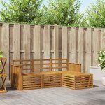 vidaXL Ensemble de canapés d'extérieur 4 Pièces Naturel