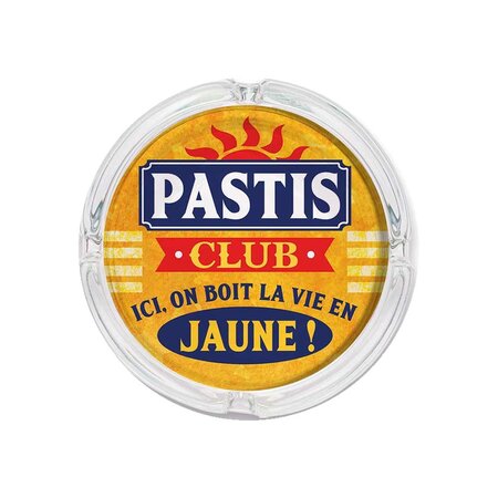 Cendrier Pastis club en verre