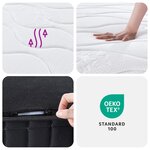 vidaXL Matelas à ressorts bonnell moyen 180x200 cm