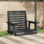 vidaXL Chaise balançoire de jardin chaînes en métal bois massif sapin