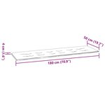 vidaXL Coussin de banc de jardin bleu marine 180x50x4 cm tissu oxford