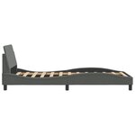 vidaXL Cadre de lit Dover gris foncé 100x203 cm tissu