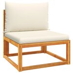 vidaXL Canapé de jardin sans accoudoirs coussins bois massif d'acacia