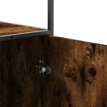 vidaXL Buffet haut chêne fumé 35 5x35x139 cm bois d'ingénierie métal