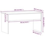 vidaXL Table basse gris béton 102x50 5x52 5 cm bois d'ingénierie