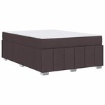 vidaXL Cadre de lit avec matelas Marron foncé 160 x 200 cm tissu