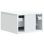 vidaXL Cabinet de chevet mural 2 Pièces Blanc 34 5 x 33 x 20 cm