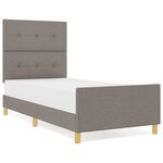 Cadre de Lit Taupe 100x200 cm en Tissu vidaXL