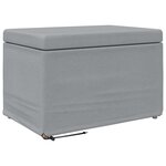 vidaXL Tabouret Gris clair 61 x 41 x 40 cm Tissu et bois stratifié