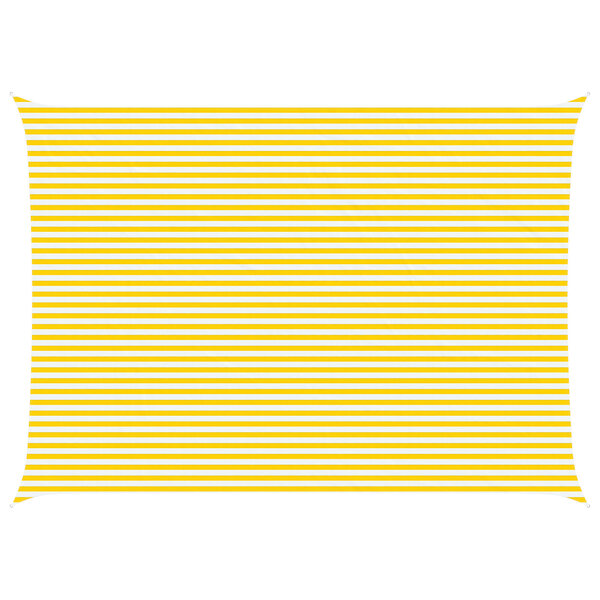 vidaXL Voile d'ombre Jaune et blanc 5 x 7 m 100   polyester Oxford