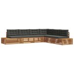 vidaXL 7 pc Ensemble de canapés d'extérieur Naturel et Anthracite