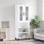 vidaXL Buffet haut Blanc 69 5x34x180 cm Bois d'ingénierie
