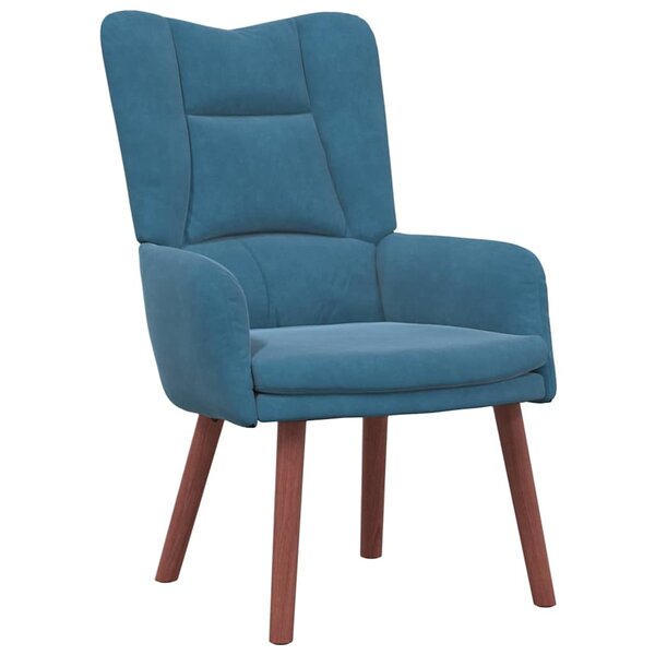 vidaXL Fauteuil relaxant Bleu 63 x 67 x 94 cm Velours
