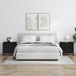 vidaXL Table de chevet Chêne noir 50 x 39 5 x 50 cm Bois d'ingénierie