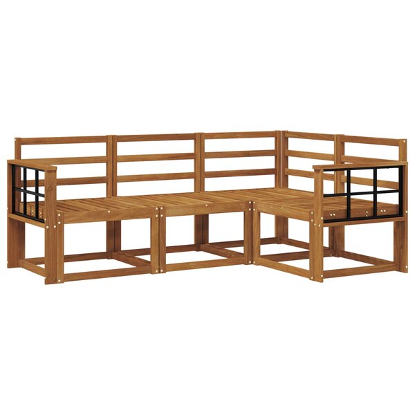 vidaXL Ensemble de canapés d'extérieur 4 pc Naturel