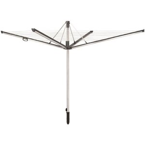 LEIFHEIT 85276 Séchoir parapluie Linomatic 500 Plus, étendoir jardin 50 mètres, rétractation automatique des fils, hauteur ajustable