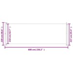 vidaXL Auvent latéral rétractable de patio 220x600 cm Marron