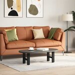 vidaXL Pieds de table basse Noir 2 pièces 30 x (30-31) cm Acier