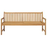 vidaXL Banc de jardin avec coussin taupe 175 cm Teck massif