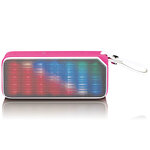 Lenco haut-parleur stéréo bluetooth lumière de disco bt-191 rose