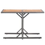 vidaXL Table de jardin Anthracite Résine tressée et bois d'acacia