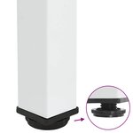 vidaXL Pieds de table de bar 4 pièces Blanc 110-112 cm Acier