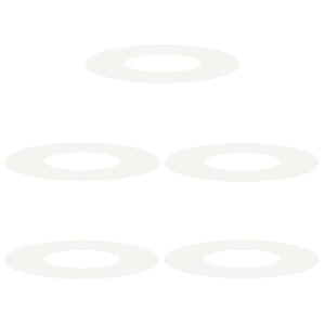 vidaXL Anneaux d'arbre plats 5 Pièces Blanc Ø30 / 60 cm Acier