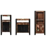 vidaXL Ensemble de mobilier de salle de bain avec étagère 3 Pièces