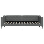 vidaXL Lit de jour avec matelas gris foncé 80x200 cm tissu