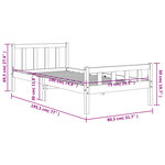 vidaXL Cadre de lit sans matelas cire marron 75x190 cm bois pin massif