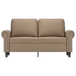vidaXL Canapé à 2 places Cappuccino 120 cm Similicuir