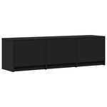 vidaXL Meuble TV avec LED 140 x 34 x 40 cm Noir Bois d’ingénierie