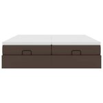 VidaXL Cadre de lit ottoman avec matelas marron 200x200 cm similicuir