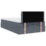 vidaXL Cadre de lit ottoman et matelas gris foncé 120x200 cm velours