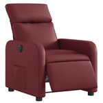 vidaXL Fauteuil inclinable électrique Rouge bordeaux Similicuir