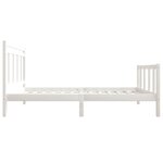 vidaXL Cadre de lit sans matelas blanc bois massif 90x200 cm