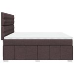 vidaXL Sommier à lattes de lit avec matelas Marron foncé 200x200 cm