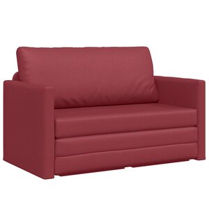 vidaXL Canapé-Lit 110cm Bordeaux Simili cuir