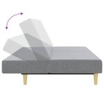 vidaXL Ensemble de canapés 2 Pièces gris clair tissu