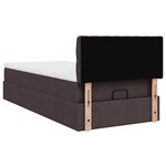 vidaXL Lit ottoman avec matelas marron foncé 90x200 cm tissu